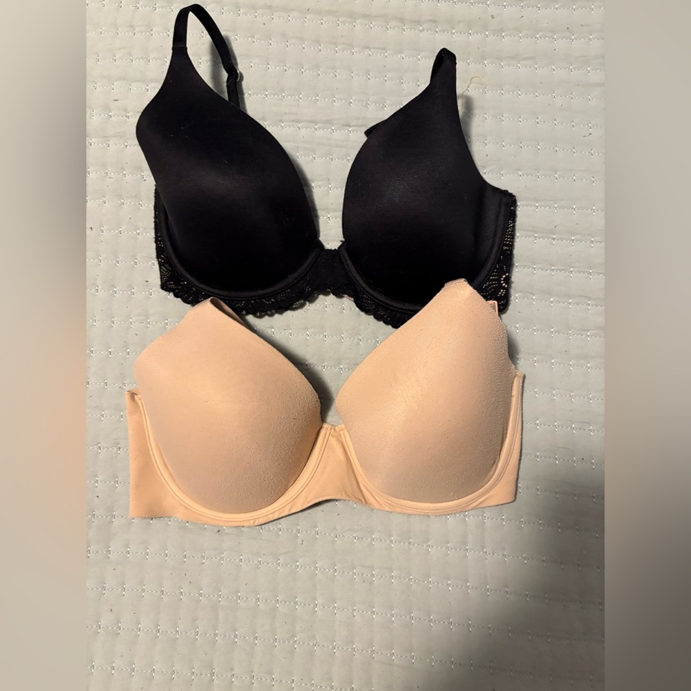 Aerie Black and Tan T-Shirt Bras with Underwire Support